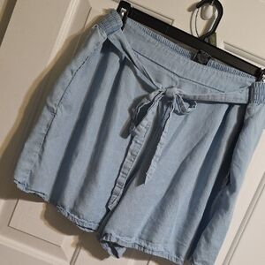 Zac & Rachel Light Blue High Waist Women Shorts